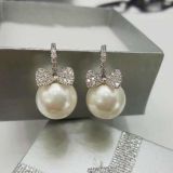 925 Sterling Silver Earring with Pearl and CZ