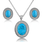 Fashion Jewelry Earring and Necklace Set Turquoise Jewelry