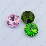 Shining Fancy Colorful Point Back Round Shaped Glass Stones for Jewelry Accessories