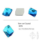 Multicoloured Elliptic Crystal Sew on Stone (DZ-3070)