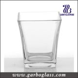 Square Shape Glass Candle Holder, Clear Glass Cup (GB2252-1)