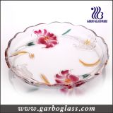 Big Lily Decorative Glass Plate for Sell (GB1716LB/PDS)