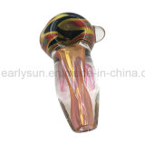 Cherry Blossom Inside Clear Mini Spoon Pipe with Waves Bowl