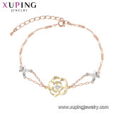 71600 Fashion Xuping Luxury Colorful Stone Jewelry Zircon Bracelet in 14K Gold Plated