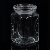 Large Square Glass Candle Jar with Glass Lid
