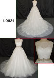 Lace Wedding Dress Long Train with Big Ball Gown Wedding Dress