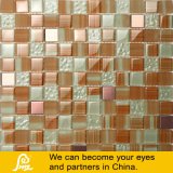 Crystal Glass Mosaic with Painting Design Yellow