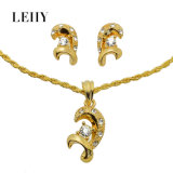 Diamond Baby Shape Pendant Gold-Tone Necklace&Earrings Fashion Jewelry Sets