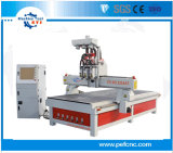 Three Worktages Wood CNC Router Machine for Engraving and Carving