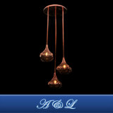 Metal Pierced Rose Gold Pendant Lamp for Hotel Project Custom Lighting