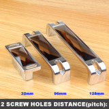 32mm Pitch Tea Colour Crystal Glass Kitchen Cupboard Drawer Handles