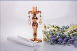Golden Single Poster Glass Candle Holder for Wedding Decoration