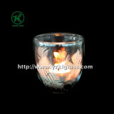 Color Glass Candle Set by SGS, BV (7.5*7.5*8)