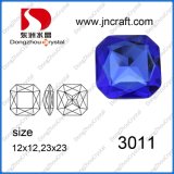 23*23mm Capri Blue Square Crystal Jewelry Stones for Wholesale