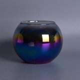 Round Shaped Candle Jar with Iridescent Decoration
