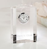 Crystal Souvenir of Crystal Desk Clock for Desktop & Office