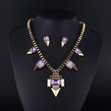 Purple Crystal Classical Imatation Diamond Necklace