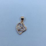 Rose Gold Plating Sterling Silver Pendant with CZ Stone