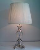 Phine 90198 Clear Crystal Table Lamp with Fabric Shade