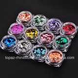 12color/Set Colorful Laser Silver Flakes Nail Art Decorations Paillettes Mixed Butterfly Stars Heart-Shaped Nail Design Sequins Glitter (ND12)
