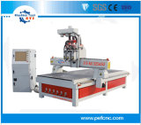 Double Workstages Wood CNC Router Machine with Ce Approved