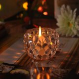 Flower Patterned Crystal Candle Holders