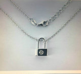 Fashion 925 Sterling Silver Necklace with Open & Close Lock