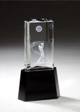 New Design Laser Engraving K9 Crystal Golf Trophy