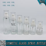 20ml 30ml 40ml 50ml 60ml 80ml Cosmetic Clear Glass Lotion Bottle with Pump Sprayer