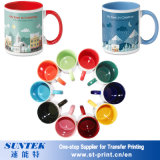 Sublimation Blank Ceramic Mug with Color Inside and Handle