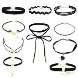 New Gothic Tattoo Leather Choker Necklaces Set for Women