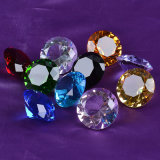 40mm Wholesale Personalized Colorful Engraved Crystal Diamond Shaped Paperweight
