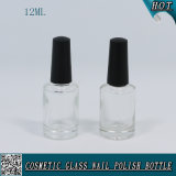 Round Design Clear Glass Nail Polish Bottle with Brush and Cap 12ml Nail Polish Bottle