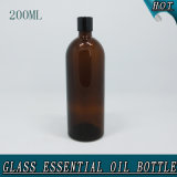 200ml Slim Amber Empty Essential Oil Glass Bottle Crown Cap
