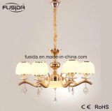 Luxury Modern Bronze Brass Glass Pendant Light Glass Copper Chandelier Light