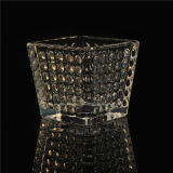 Square Shaped Hobnail Crystal Candle Jar