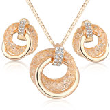 African Rhinestone Crystal Women Alloy New Jewelry Necklace Set