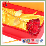 6*6*30cm Rose Open Crystal Glass Flower (JD-CF-102)
