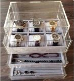 Acrylic Jewelry Drawer with Velvet Tray, Jewelry Box and Organizer