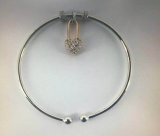 Fashion Silver Bangle with Open and Close Heart Lock