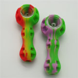 Wholesale Portable Dry Herb Crystal Bowl Silicone Smoking Hand Pipes