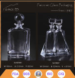 Square Shape Crystal Glass Bottle for Wine/Liqueurs Bottle