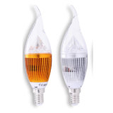 E26 LED Candle Bulb with Flame Tips, E14 3W LED Candle Light / Lamp