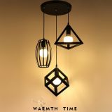 Nordic Style Retro Personality Wrought Iron Pendant Light with 3 Lights