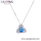 44309 Xuping Fashionable Women Accessories Jewelry Simple Gold Plated Flower Diamond Pendant Necklace Crystals From Swarovski
