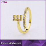 Dubai 24K Gold Zirconia Copper Jewelry Women Rings