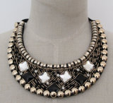Fashion Square Crystal Charm Jewelry Choker Necklace (JE0043-1)