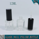 12ml Cosmetic Clear Nail Polish Bottle Glass with Brush