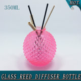 350ml Pineapple Shaped Rose Red Reed Diffuser Glass Bottle with Rattan