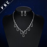 Fashion Imitation Jewellery Latest Design Crystal Bridal Jewelry Set